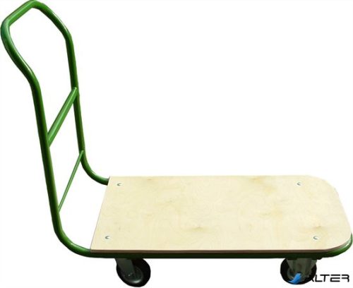 Szállítókocsi, kézi, 200 kg teherbírás, zöld-barna
