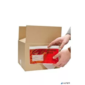 Okmánykísérő tasak, C/5, öntapadós, 240x185 mm, piros