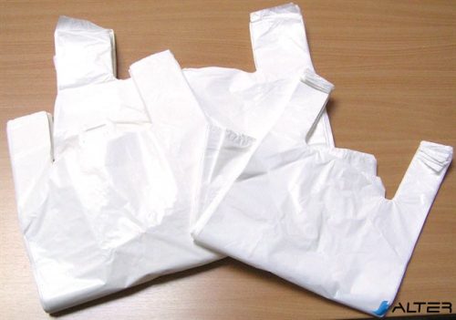 Ingvállas tasak, fehér, 28x8x50 cm
