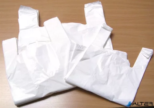 Ingvállas tasak, fehér, 28x8x50 cm