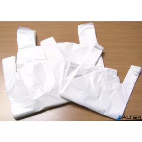 Ingvállas tasak, fehér, 32x8x55 cm