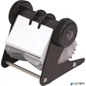   Névjegytartó, 400 db-os, forgatható, nyitott, DONAU, fekete