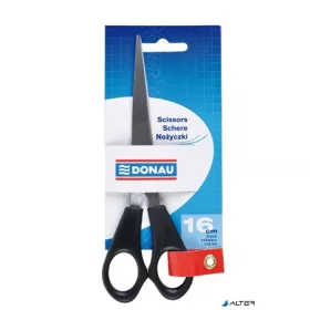 Olló, irodai, 16 cm, DONAU, fekete