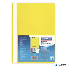 Gyorsfűző, PP, A4, DONAU, citromsárga