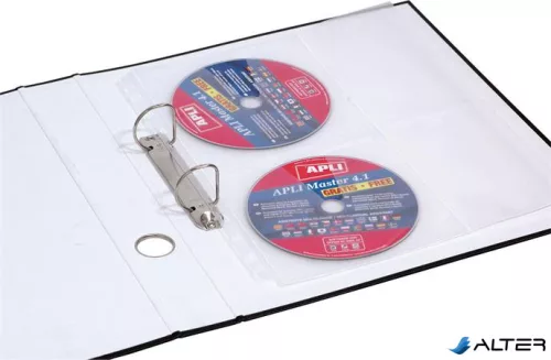 CD/DVD genotherm, lefűzhető, A4, 160 mikron, víztiszta, DONAU