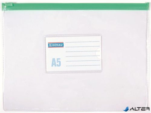 Irattartó tasak, A5, PVC, simítózáras, DONAU