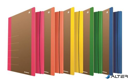 Gumis mappa, karton, A4, DONAU 'Life', neon zöld