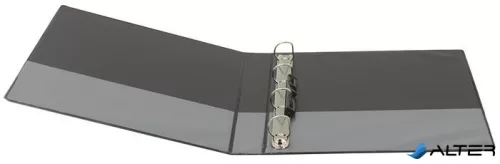 Gyűrűs könyv, panorámás, 4 gyűrű, D alakú, 20 mm, A4, PP, DONAU, fekete