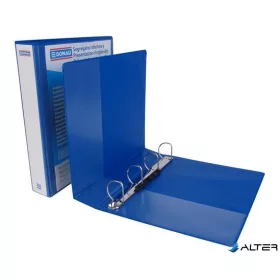   Gyűrűs könyv, panorámás, 4 gyűrű, D alakú, 63 mm, A4, PP, DONAU, kék