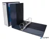 Gyűrűs könyv, panorámás, 4 gyűrű, D alakú, 100 mm, A4, PP, DONAU, fekete