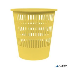 Papírkosár, 12 liter, DONAU, pasztellsárga