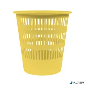Papírkosár, 12 liter, DONAU, pasztellsárga
