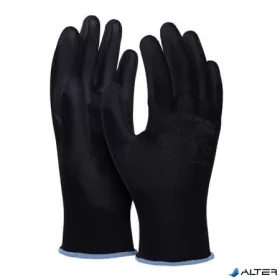   Szerelőkesztyű, PU, DONAU "Safety", 9/L méret, fekete