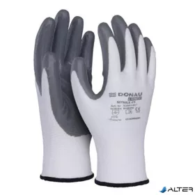  Szerelőkesztyű, nitril, DONAU 'Safety 01', 10/XL méret, szürke