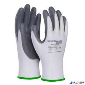   Szerelőkesztyű, nitril, DONAU 'Safety 01',11/XXL méret, szürke