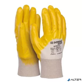   Szerelőkesztyű, nitril, DONAU "Safety 02", 11/XXL méret, sárga
