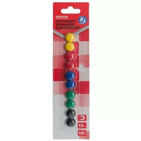 Mágneskorong, 15 mm, 10 db, OFFICE PRODUCTS, vegyes színek