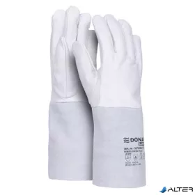   Védőkesztyű, TIG, kecskebőr, DONAU 'Safety' , 10/XL méret, fehér-szürke
