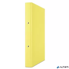   Gyűrűs könyv, 2 gyűrű, 35 mm, A4, PP/karton, DONAU, citromsárga