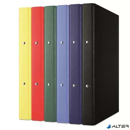 Gyűrűs könyv, 2 gyűrű, 35 mm, A4, PP/karton, DONAU, citromsárga