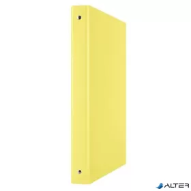   Gyűrűs könyv, 4 gyűrű, 35 mm, A4, PP/karton, DONAU, citromsárga