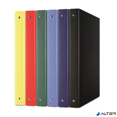 Gyűrűs könyv, 4 gyűrű, 35 mm, A4, PP/karton, DONAU, citromsárga