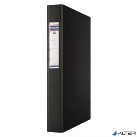   Gyűrűs könyv, 2 gyűrű, 40 mm, A4, PP/karton, DONAU, fekete