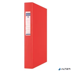   Gyűrűs könyv, 4 gyűrű, 40 mm, A4, PP/karton, DONAU, piros