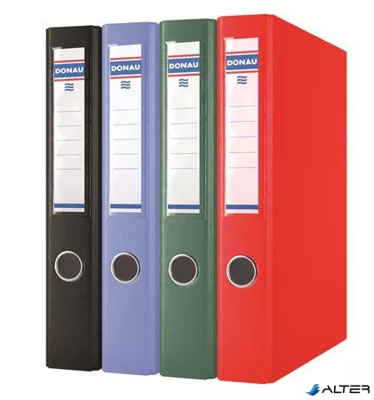 Gyűrűs könyv, 4 gyűrű, D alakú, 45 mm, A4, PP/karton, DONAU, kék