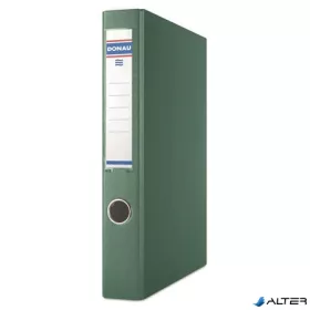   Gyűrűs könyv, 4 gyűrű, D alakú, 45 mm, A4, PP/karton, DONAU, zöld