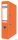 Iratrendező, 75 mm, A4, PP/karton, élvédő sínnel,  DONAU 'Life', neon narancssárga