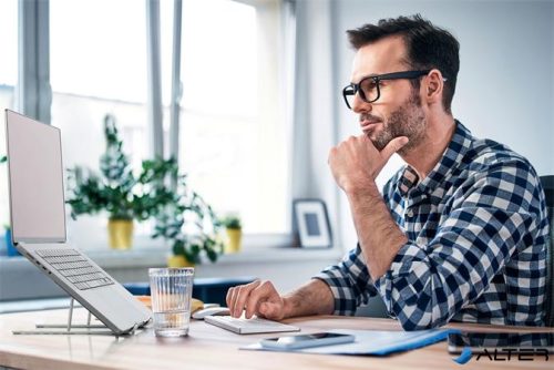 Notebookállvány, asztali, DURABLE "FOLD", ezüst