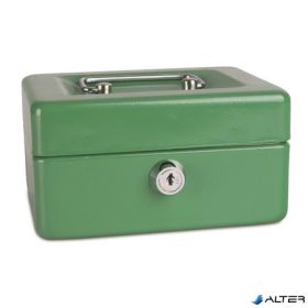 Pénzkazetta, 15,2x11,5x8 cm, DONAU, zöld