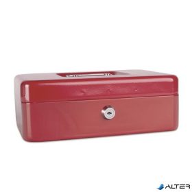 Pénzkazetta, 25x18x9 cm, DONAU, piros