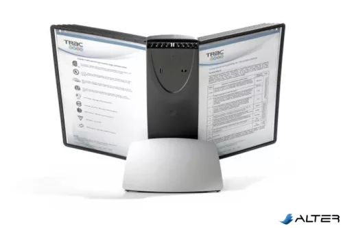 Bemutatótábla tartó, asztali, 10 db bemutatótáblával, DURABLE "SHERPA®", fekete