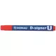 Alkoholos marker, 2-4 mm, kúpos, DONAU "D-signer U", piros