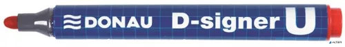 Alkoholos marker, 2-4 mm, kúpos, DONAU "D-signer U", piros