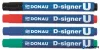Alkoholos marker, 2-4 mm, kúpos, DONAU "D-signer U", piros