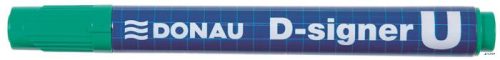 Alkoholos marker, 2-4 mm, kúpos, DONAU "D-signer U", zöld