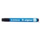 Táblamarker, 2-4 mm, kúpos, DONAU "D-signer B"", fekete