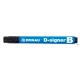 Táblamarker, 2-4 mm, kúpos, DONAU "D-signer B"", fekete
