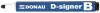 Táblamarker, 2-4 mm, kúpos, DONAU "D-signer B"", fekete