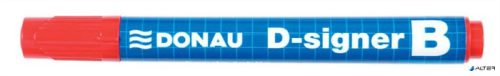 Táblamarker, 2-4 mm, kúpos, DONAU "D-signer B", piros