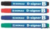 Táblamarker, 2-4 mm, kúpos, DONAU "D-signer B", piros