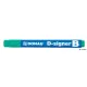 Táblamarker, 2-4 mm, kúpos, DONAU "D-signer B", zöld