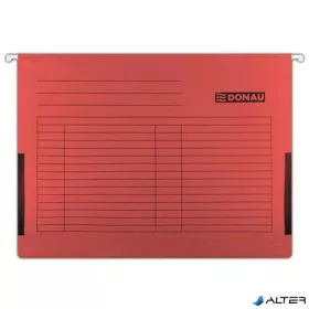 Függőmappa, oldalvédelemmel, karton, A4, DONAU, piros