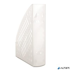 Iratpapucs, műanyag, 70 mm, DONAU, áttetsző fehér