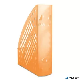 Iratpapucs, műanyag, 70 mm, DONAU, áttetsző narancs