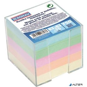 Kockatömb, 83x83x75 mm, adagolóval, DONAU, színes