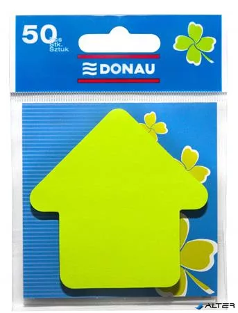 Öntapadó jegyzettömb, nyíl alakú, 50 lap, DONAU, zöld